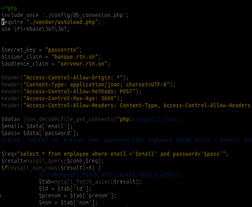 Rapport API Rest full et interface de consommation